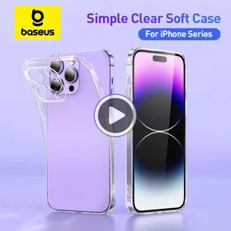 Baseus Clear Case for iPhone 15 Pro 14 13 12 11 Pro Max Plus Soft TPU Case for iPhone XS Max X XR Cover Transparent Phone Case