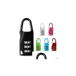 Door Locks Mini Dial Digit Number Code Password Combination Padlock Security Travel Safe Lock For Lage Of Gym Drop Delivery Home Gar Dhh7E