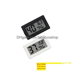 Temperature Instruments Wholesale Mini Humidity Meter Digital Lcd Thermometer Hygrometer Indoor Without Probe Temp Gauge Monitor Batte Dh6Td
