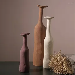 Vasos nórdico arte cerâmica pequeno vaso decoração arranjo de flores seco sala de estar casa e homestay