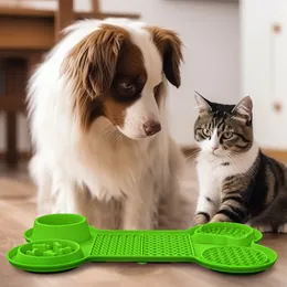 Slomo, Dog Slow Feeders Lick Mat, Redutor de Ansiedade de Tédio; Perfeito para alimentos, guloseimas, iogurte ou manteiga de amendoim. Alternativa divertida para uma tigela de alimentação lenta para cães