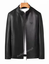 Fashion Men's Leather Jacket Designer Artificial Leather Parker Letter Parker Lover Clothing Motorcycle Coat Men's Windproof Coat