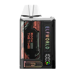 ELF WORLD 9000 Puffs With Display Screen Rechargeable Wholesale Factory Low Price with OEM New Models Europe Disposable Vape Box