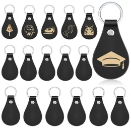 Schlüsselanhänger 10 teile/satz PU Leder Schlüsselanhänger Rohlinge Fob Kit DIY Handwerk mit Nieten Ringe für Schlüsselbund Herstellung