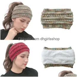 Шапка-бини/кепка с черепом, 8 цветов, плюшевая флисовая вязаная повязка на голову, шапка осень-зима, теплый хвост, женская повседневная доставка, модные аксессуары Dhtlr