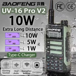 Walkie Talkie Baofeng UV16 PRO V2 Professional 10W Upgraded Of UV5R UV10R IP68 Waterproof Long Range Dual Band Ham Radio 231030