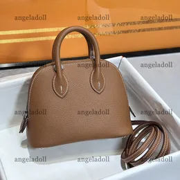 10A Spiegelqualität Designer Mini Bowling Taschen 19 cm Damen Maßgeschneiderte Muscheltasche Luxurys Top Handtasche Handtaschen Braune Geldbörse Umhängetasche Umhängetasche Ledertasche mit Box