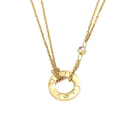 Klasyczne luksusowe naszyjnik śruba miłosne naszyjniki projektant biżuteria dla kobiet mężczyzn 18K złoty różowy złoto srebrne łańcuchy dla mężczyzny biżuteria ze stali nierdzewnej Hurtowa
