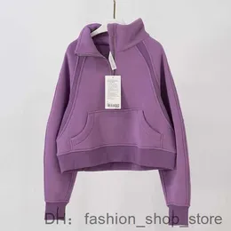 Damen-Kapuzenpullover, Sweatshirts, Lulu-Jacken, Yoga-Mantel, Lululemens Sport, Fitnessstudio, Outdoor, Stehkragenjacke, Übergröße, Trichterhals, halber Reißverschluss, Damenstil 1 MM61