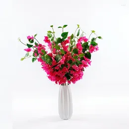 Kwiaty dekoracyjne 1PC Symulacja wystrój domu fałszywy kwiat 82 cm sztuczny bougainvillea ślub stały kolor