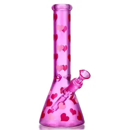 25cm Tall Glass Bubbler Beaker Base Bong Dowmstem Perc Dab Rigs Hookahs Shisha Smoke Glass Water Pipes with 14mm Bowl