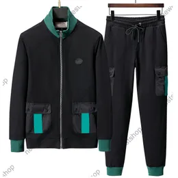 24SS Designer Mens Tracksuits Letter Luxury Rama Zipper Streetwear Street Deptener Tracksuit Men Sportsuit Sports Mleeve Stripe Sport Suit