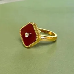 Anéis de joias com zircão cúbico brilhante 18k banhado a ouro anel hiphop feminino joias de casamento de luxo com caixa de presente