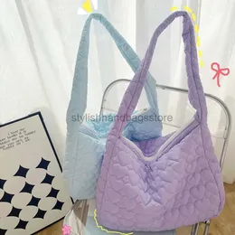 Bolsas de ombro doce amor cor sólida bolsa de voz feminina simples grande capacidade bolsa mensageiro feminina carteira macia elegantebolsasloja