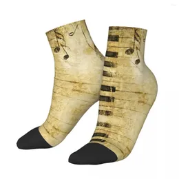 Men's Socks Music Notes Background (1) Short Unique Casual Breatheable Adult Ankle