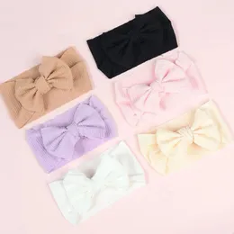 Haarschmuck Baby Stirnband Born Kids Kopfbedeckung Schleife Kind Schleife Turban für Babys Gestreiftes elastisches Kopftuch