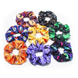 Halloween acessórios de cabelo temperamento menina cor intestino laço de cabelo simples ins estilo círculo de cabelo amarrado corda de cabelo mulher meninas scrunchies 2886