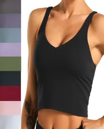 جديدة ألوان صلبة Uback Women Yoga Outfits Bra Derts Sports Vest Fitness Crops Tops Sexy Gym Vesttype Workout Sports Bras 7174182