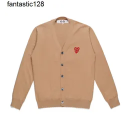 2022 Khaki Parstil Cardigan Chuanjiu V-ringning stickad tröja Baoling Red Heart Thin Coat tröja