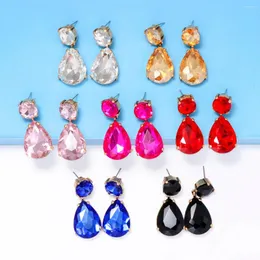 Baumelnde Ohrringe JURAN Wunderschöner bunter Kristall-Wassertropfen-Anhänger für Frauen, Hochzeitsfeier, Accessoires, Modeschmuck, Geschenke