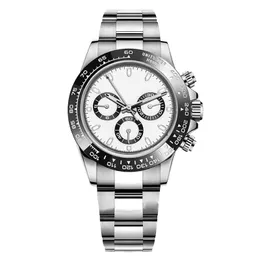 AAA Luxe Mans Automatyczny ruch chronografu zegarki Ceramika Pełna stal nierdzewna Super Luminous Waterproof ELOOJES de Lujo para hombre szafir szkla 40 mm zegarek