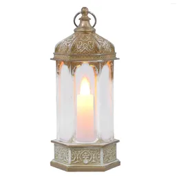 Portacandele Ramadan Lanterna LED Lampada da notte Decorazione da tavolo