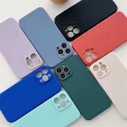 Capas de telefone celular para iPhone 15 14 13 12 11 Pro Max Mini XS Max XR X 7 8 Plus Leve Matte TPU Protetor à prova de choque