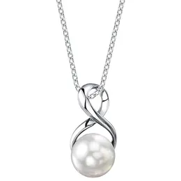 Naszyjnik wiszący dla kobiet -woda dla kobiet - Infinity Design Hoded Pearl Naszyjnik | Single Pearl Naszyjnik kobiet