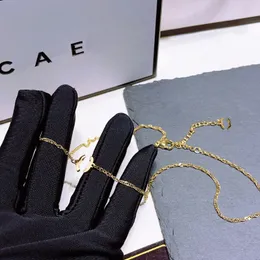 Anhänger-Halsketten, wunderschönes Design, Geschenk-Halsketten für Damen, Designer-Original-Logo-Halskette, Boutique-Stil, Weihnachtsliebe, lange Kette, 18 Karat vergoldete Charm-Halskette