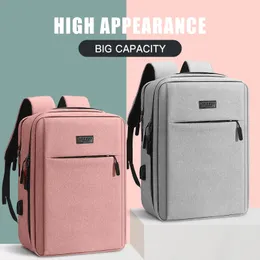 Laptop påsar Laptop Bag 15.6Inch USB Backpack School Bag Ruckssack 16 17.3inC Backbag Travel Daypack Male Leisure Backpack Mochila Women Gril 231030