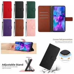 Custodie a portafoglio in pelle PU per Huawei Honor 90 Lite 80 P60 X6A G Stylus 2023 4G Edge 40 NEO G54 G84 G14 Google Pixel 8 Pro 8A Porta carte di credito quadrato a quadretti Custodia con custodia