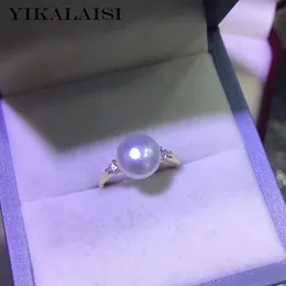 Solitaire Ring Yikalaisi 925 Sterling Silver Jewelry Oblate Pearl Rings Fine Natural Jewelry 89mm For Women Wholesale 231030