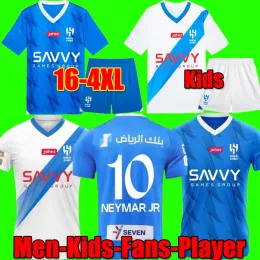 XXXL 4XL 2023 2024 NEYMAR JR 10 Al Hilal Saudi camisas de futebol MALCOM NEVES SERGEJ VIETTO KOULIBALY LGHALO KANNO 3XL casa fora camisa de futebol masculino top kids kit jersey