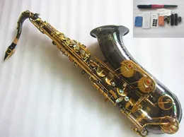 Nuovo sassofono tenore Si bemolle di alta qualità che suona professionalmente placcatura in paragrafi Musica Sassofono in oro nichel nero con custodia e accessori