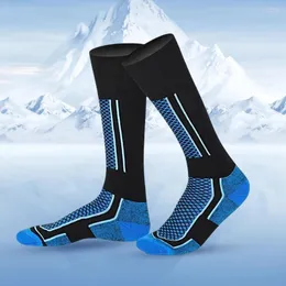 Sports Socks 1 Pair Ski Knee High Stretchy Moisture Wicking Terry Thickened Quick Drying Winter Thermal Kids Girls Boys Snowboarding Cl