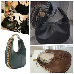 Frayme Flap Borsa a tracolla piccola con cerniera Moda Stella Mccaryney Borsa a catena Zipit Borsa a mano in pelle da donna Borsa a secchiello Borsa hobo Bianco Rosa Verde Tote