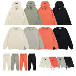 Tasarımcı Essent Hoodie Gömlek Şortları Kadın Erkek Hoodies Silika Jel Takım Ezici Sweatshirt Trailsuit Pullover Lovers Üstler Mektup Baskılı Pantolon Jumper'lar