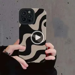 أزياء Zebra Stripe Black White Phone Case for iPhone 14 11 12 13 15 Pro Max 14 15 7 8 Plus