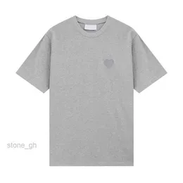 amis Men's T-shirts Mens t Shirt Amis De Coeur Tees Short Sleeves Shirts Men Designer Top France Fashion Embroidered Heart Pattern 5 MYEO