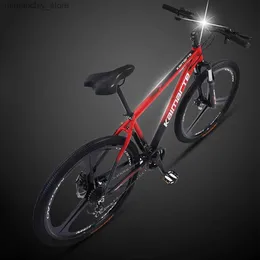 Bisikletler Dağ Bisikleti 21/24/27/30 Hız 27.5/29 inç Şok Emilim Kilitlenebilir Ön Çatal Alüminyum Alaşım Yetişkin Çift Disk Freni Q231028