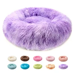 Letti per gatti Mobili 40 cm Lunghi Tappetino per gatti in peluche Lettino per animali Lettino super morbido per cani Rotondo Inverno Caldo per dormire Cucciolo di cane Cuscino per cani Tappetino per gatti portatile Nido per cani 231030