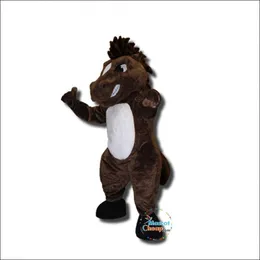 2024 Sconto College Angry Mustang Costume della mascotte dei cartoni animati Anime personaggio a tema Festa di carnevale di Natale Costumi di fantasia Taglia adulti