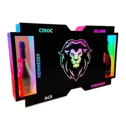 Placa de mensagens led programável, recarregável, personalizada, rolagem, serviço de garrafa vip, placa de letreiro, caixa de iluminação de neon