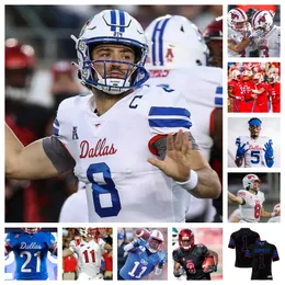 SMU Mustangs Camisa de Futebol 20 Chris Adimora 18 Teddy Knox 71 Logan Parr 72 Caleb Johnson 82 RJ Maryland 3 Romello Brinson 41 Stephon Wright