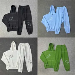 Corteize Tracksuit Men Designer Sweatsuit أزياء المطبوعة الهيب هوب الاتجاه العرق بدلة هوديي الأكمام الطويلة