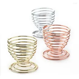 Caixas de armazenamento de metal beleza ovo chapeamento espiral compõem esponja flutter rosa prateleira de ouro cabaça gotas de água puff secagem rack cosméticos