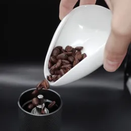 커피 빈 복용량 트레이 커피웨어 순수한 흰색 세라믹 차 세트 특종 중국 쿵푸 차 세트 장식품 커피 콩 스쿠프 삽