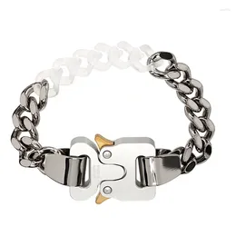 Цепочки для мужчин и женщин из сплава 1017, прозрачный персонализированный металлический браслет с функциональной пряжкой, браслет ALYX для пары, 2 шт.