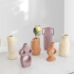 Vase Ceramic Geometric Modern Vase Nordic Nordic Decoration Home Flower Table Retro Living Room Small Plant Wedding