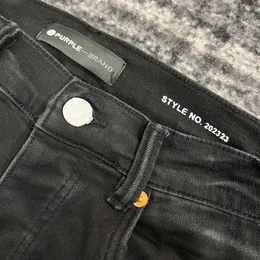 Designer für Männer Frauen Hosen Lila Marke Jeans Sommer Loch 2023 Neue Stil Stickerei SelfKZGH